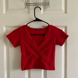 Brandy Melville Red Crop Top